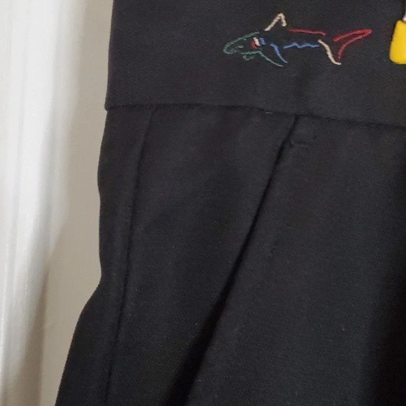 2 Pairs Mens Greg Norman Pants Khaki and Navy Wrinkle Free, Cuff Bottom & Crease - Picture 3 of 10